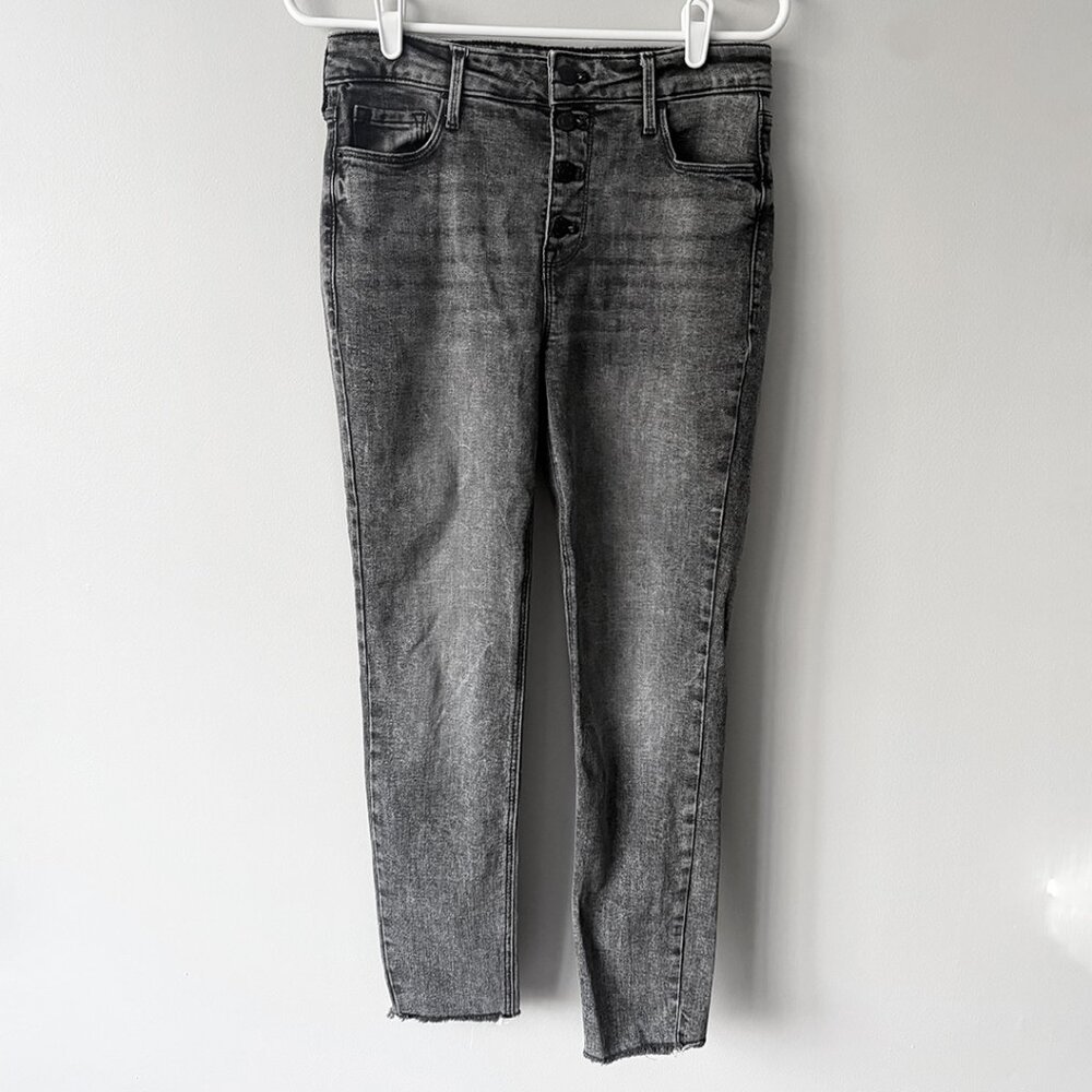 Old Navy Mid-Rise Gray-Wash Rockstar Super Skinny Jeans Womens 8 Regular